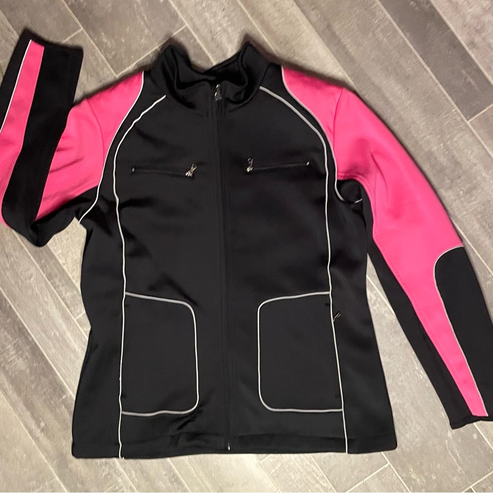 Black and Pink Athletic Jacket